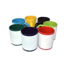 11oz Color Mug w White Patch